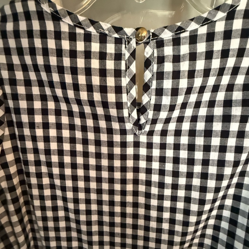 NVIU Black Gingham Checkered Dress M - Picture 5 of 8
